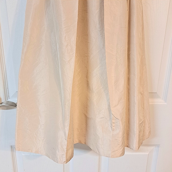 J. Crew Light Tan Strapless Silk Dress - Picture 3 of 7